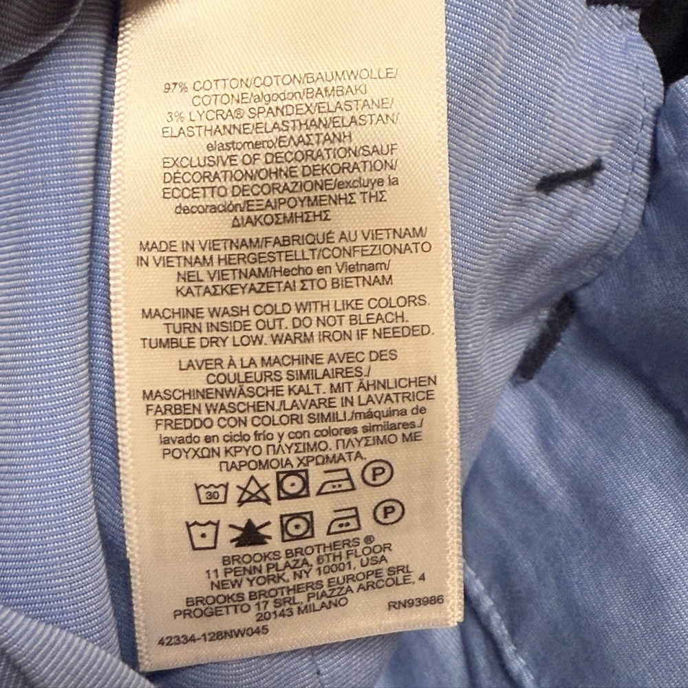 Brooks Brothers Men's Navy Dress Pants - Lightweight Regular Cut - Picture 12 of 13
